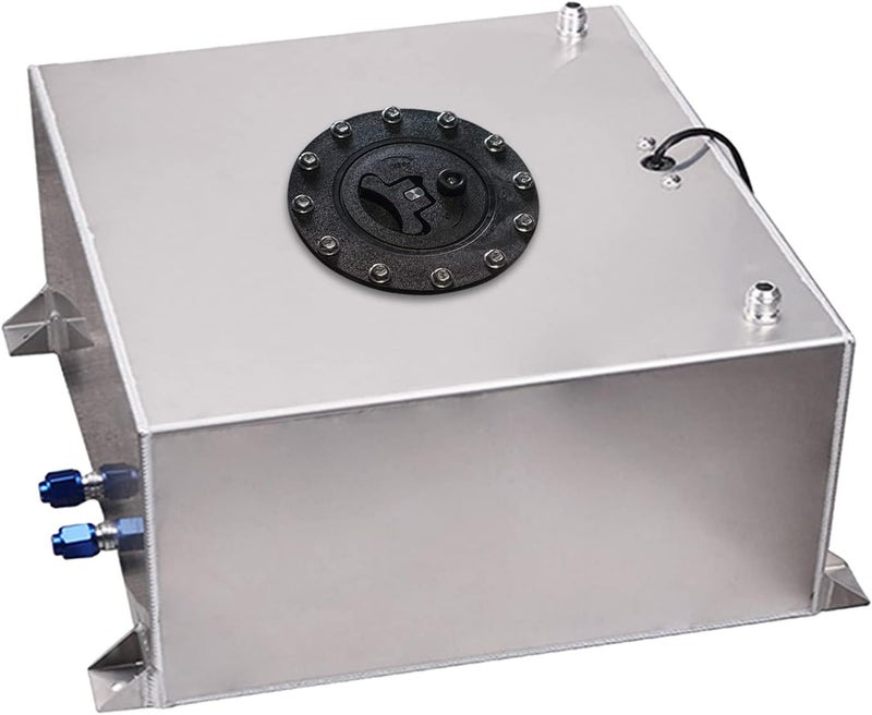 Donpida 10 Gallon Fuel Cell Aluminum Polished with Cap Level Sender Silver - Image 1